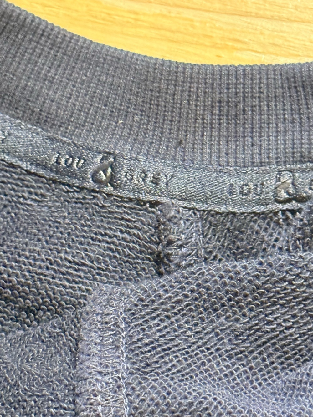 Lou & Grey Navy Star Sweatshirt Embroidered Stars Relaxed Cozy Pullover Top XL - Picture 7 of 7